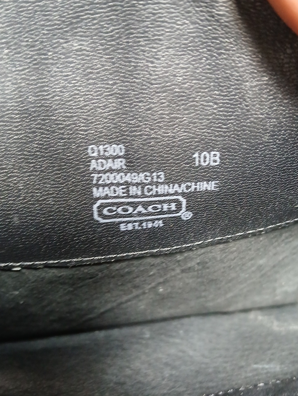 Coach Adair Tall Wedge Black Leather Boots,  Buckles Details Size 10B - Picture 9 of 13
